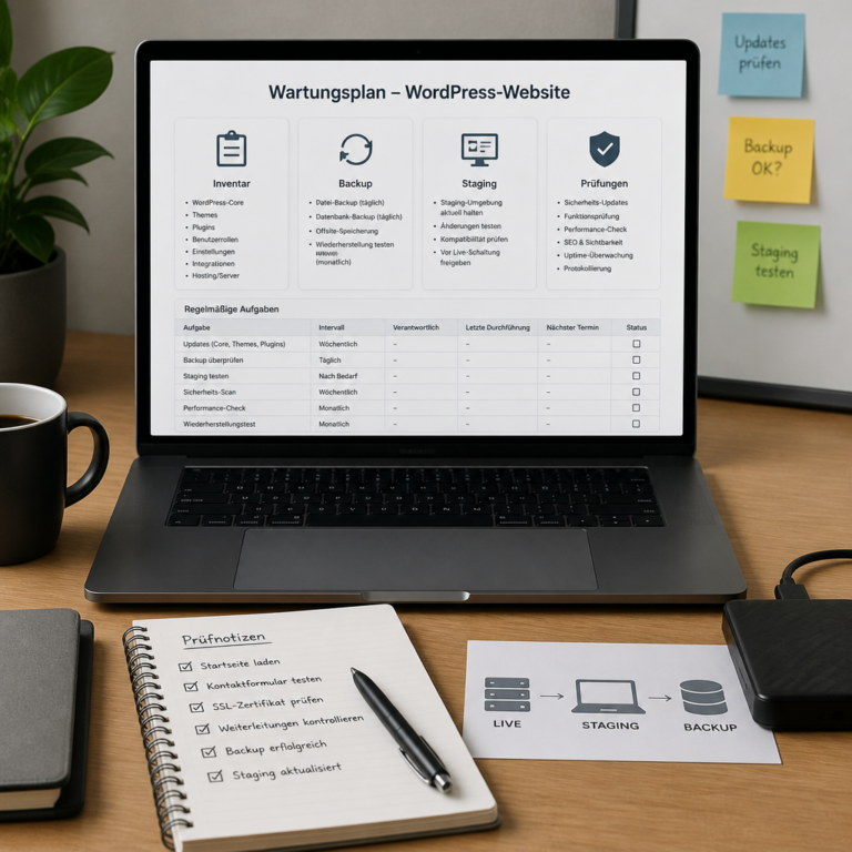 Inventarliste und Backup-Plan fu00fcr die sichere WordPress-Bereinigung