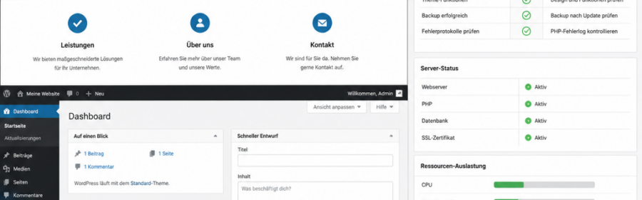 WordPress-Website und technische Checkliste zum Testen nach einem Server Update