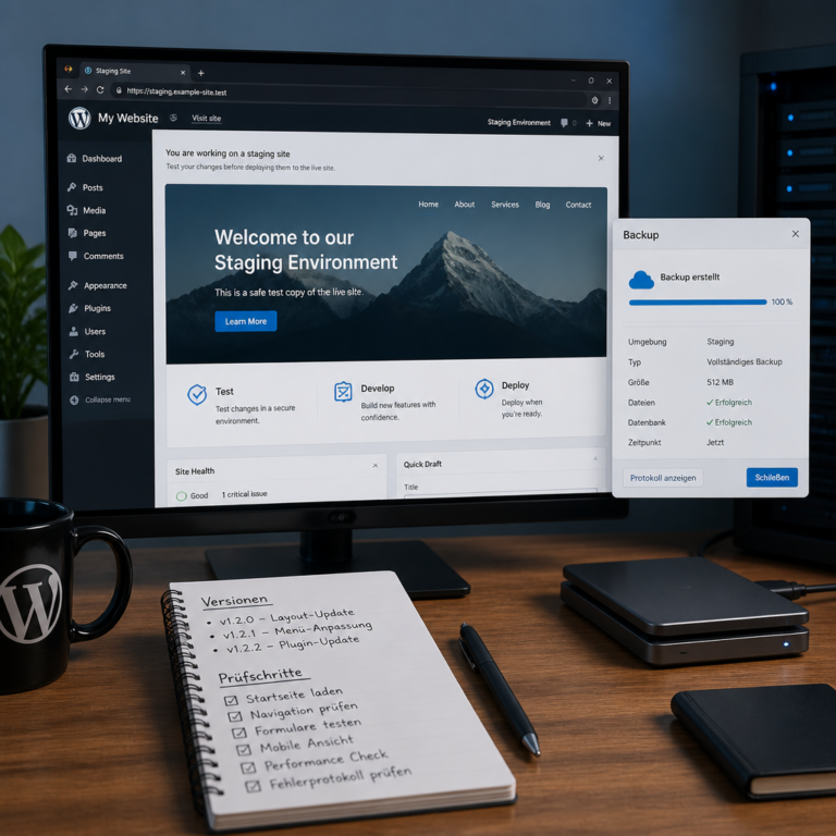 WordPress-Staging und Backup vor der Fehlersuche