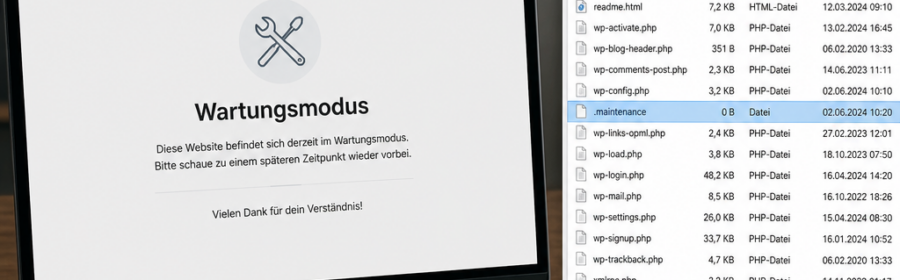 WordPress-Wartungsmodus mit der Datei .maintenance im Hauptverzeichnis