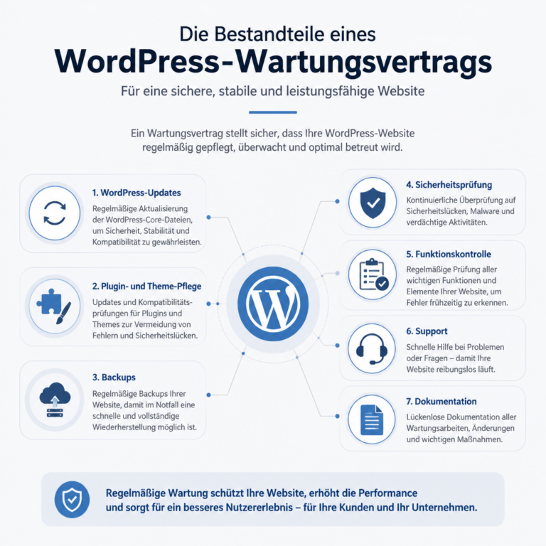 Bestandteile eines WordPress-Wartungsvertrags fu00fcr Unternehmen