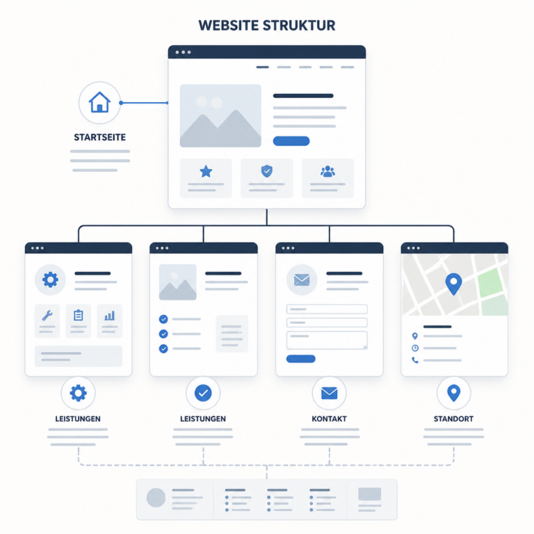 Struktur einer WordPress-Website fu00fcr ein lokales Unternehmen