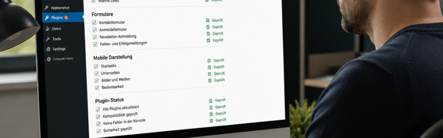 Checkliste zum Testen einer WordPress Website nach einem Update
