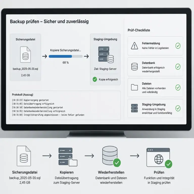 Checkliste zur Vorbereitung einer sicheren WordPress-Backup-Wiederherstellung