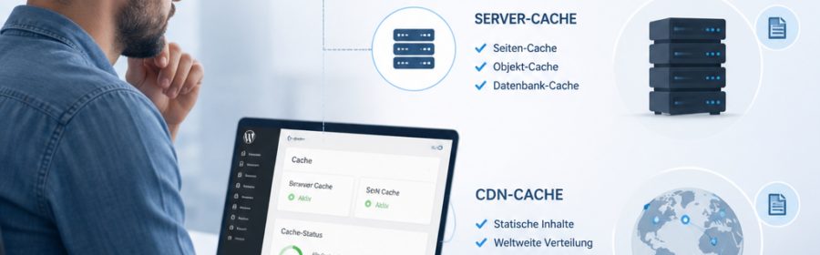 Übersicht der verschiedenen Cache-Ebenen beim Leeren des WordPress-Caches
