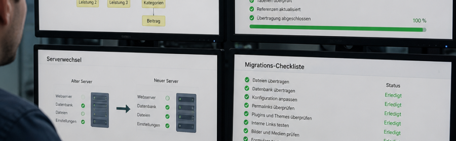 Planung und Überwachung der Migration einer großen WordPress-Website