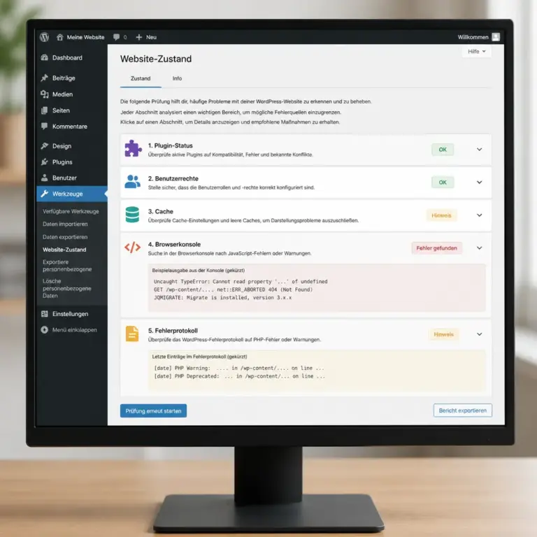 Strukturierte Pru00fcfschritte zur Analyse einer fehlenden WordPress-Plugin-Funktion
