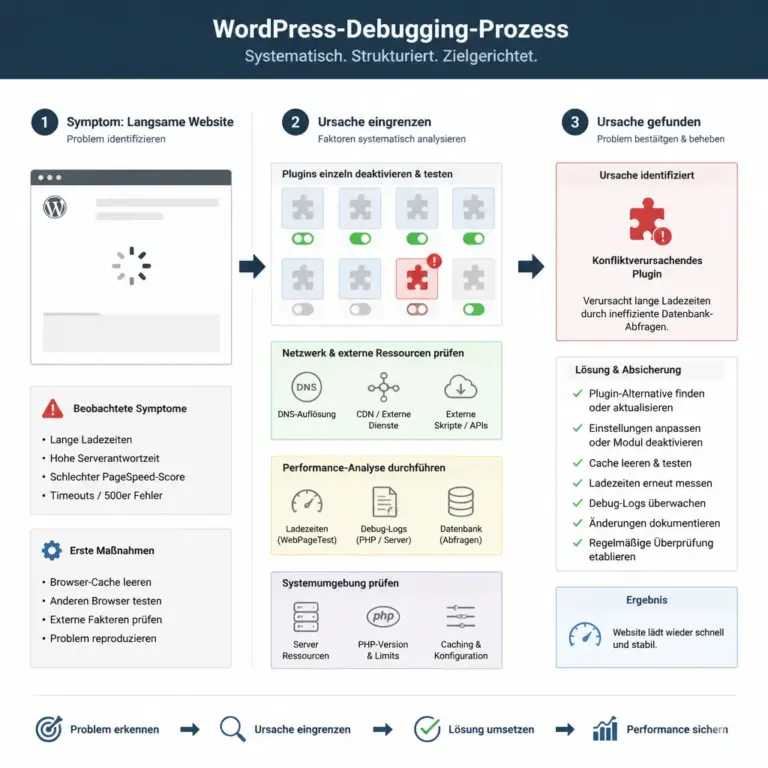 Systematische Fehlersuche bei einem langsamen WordPress Plugin