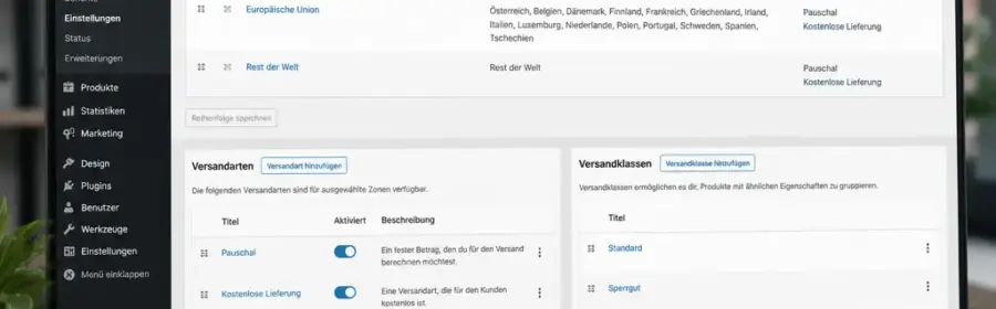 Übersicht zur Prüfung von WooCommerce-Versandzonen und Versandarten