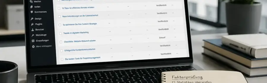 Redaktionsplanung zur Aktualisierung alter WordPress-Inhalte