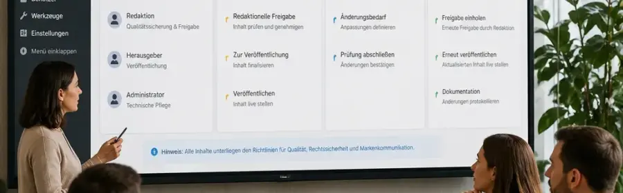 Team plant Rollen und Freigaben für WordPress Content Governance