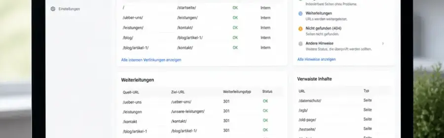 Übersicht zur automatisierten Prüfung interner WordPress-Links
